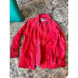 AR Bernardo Women's Pink Classic Suede Leather Jacket Size S